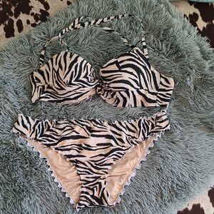 Bikini SEXXXXY Shade & Shore 2 Piece Animal Print L Bottom 36C Top